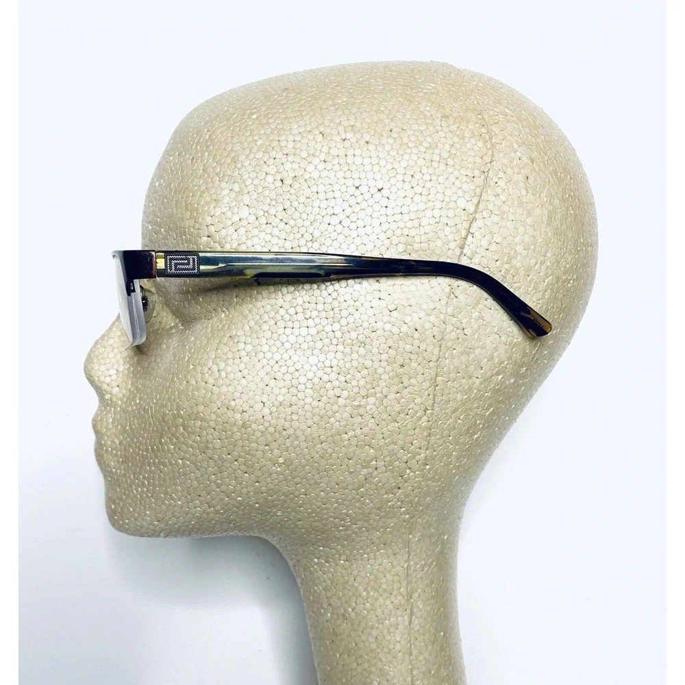 Versace Brown Metal Green Tortoise Lucite Glasses Italy MOD 1184 1320 53 18 140